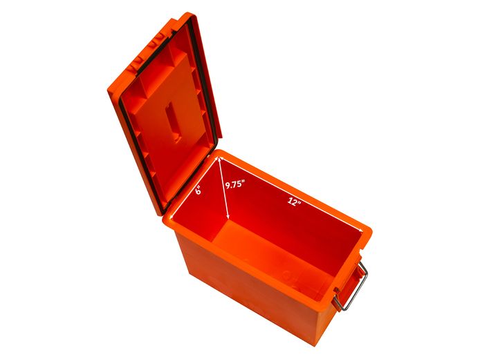 Wise Company WISE 5602 BOATERS TALL DRY BOX - ALERT ORANGE